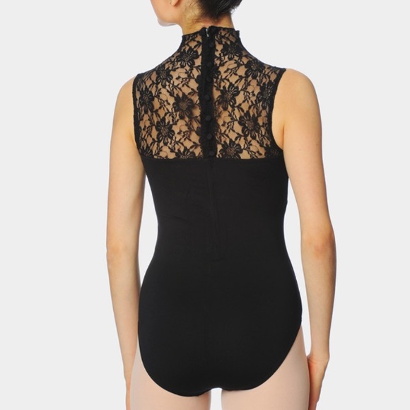 Gaynor Minden Black Leotard in Cut “Belle” - Picture 2 of 4